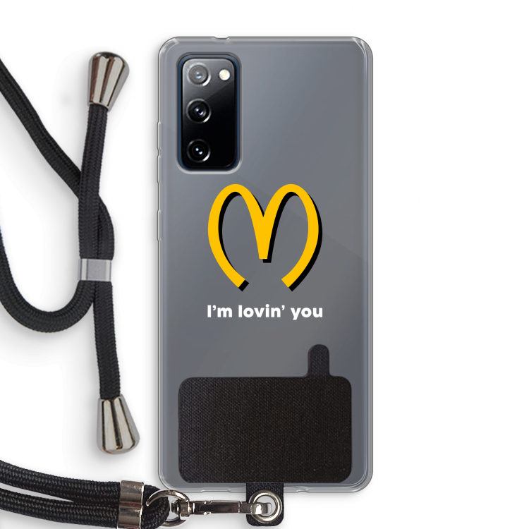 I'm lovin' you: Samsung Galaxy S20 FE / S20 FE 5G Transparant Hoesje met koord