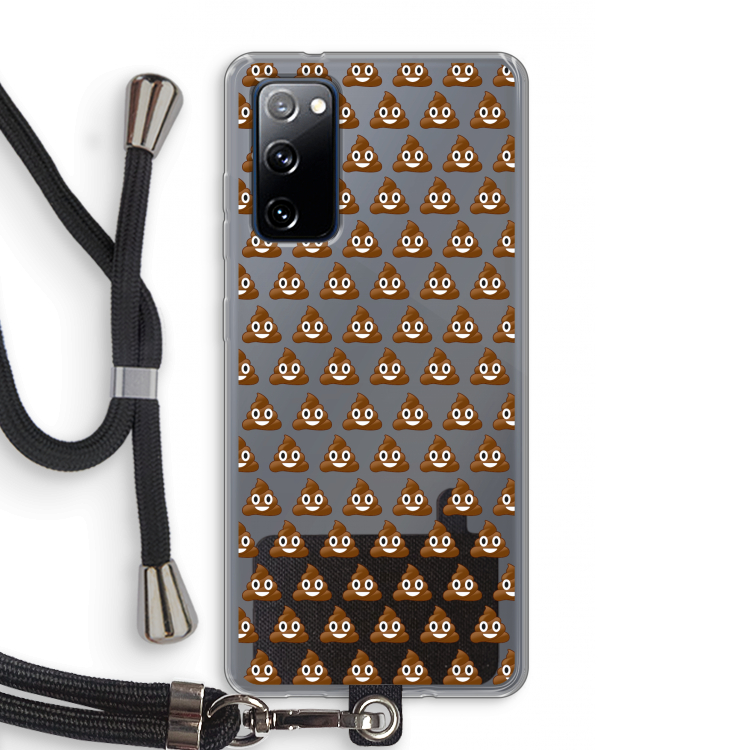 Poop emoji: Samsung Galaxy S20 FE / S20 FE 5G Transparant Hoesje met koord