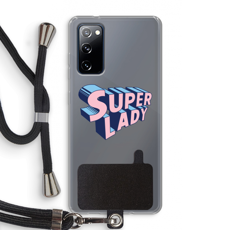 Superlady: Samsung Galaxy S20 FE / S20 FE 5G Transparant Hoesje met koord