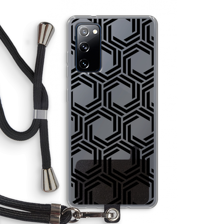 Geometrisch patroon: Samsung Galaxy S20 FE / S20 FE 5G Transparant Hoesje met koord