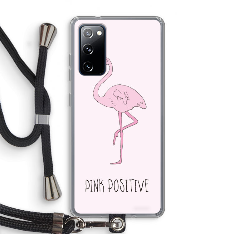 Pink positive: Samsung Galaxy S20 FE / S20 FE 5G Transparant Hoesje met koord