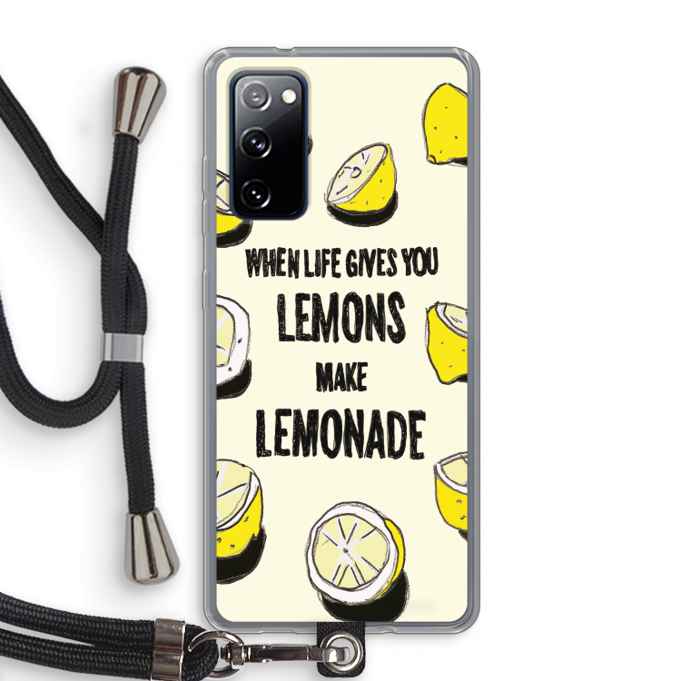 Lemonade: Samsung Galaxy S20 FE / S20 FE 5G Transparant Hoesje met koord