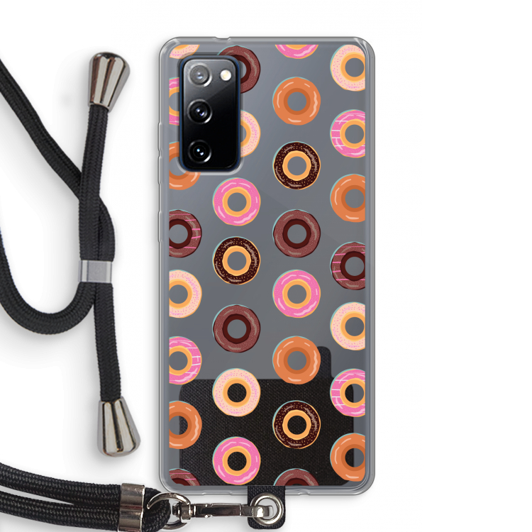 Donuts: Samsung Galaxy S20 FE / S20 FE 5G Transparant Hoesje met koord