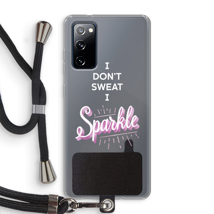 Sparkle quote: Samsung Galaxy S20 FE / S20 FE 5G Transparant Hoesje met koord