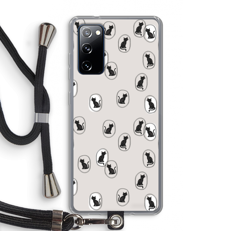 Miauw: Samsung Galaxy S20 FE / S20 FE 5G Transparant Hoesje met koord