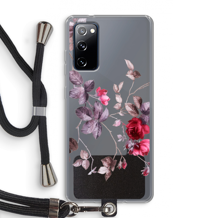 Mooie bloemen: Samsung Galaxy S20 FE / S20 FE 5G Transparant Hoesje met koord