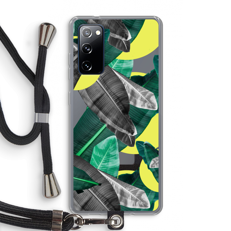 Fantasie jungle: Samsung Galaxy S20 FE / S20 FE 5G Transparant Hoesje met koord