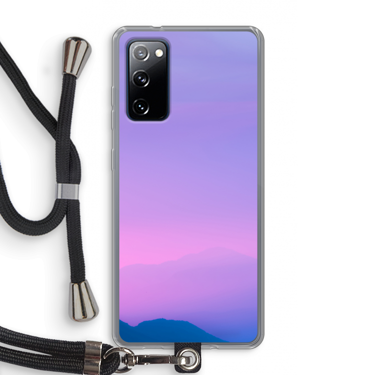 Sunset pastel: Samsung Galaxy S20 FE / S20 FE 5G Transparant Hoesje met koord