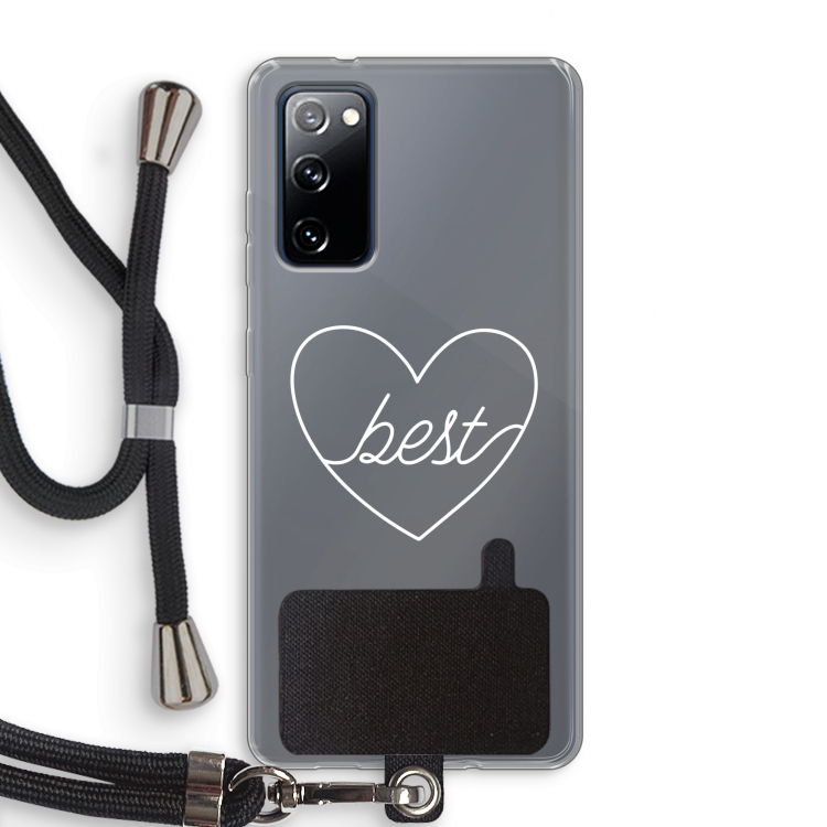 Best heart pastel: Samsung Galaxy S20 FE / S20 FE 5G Transparant Hoesje met koord