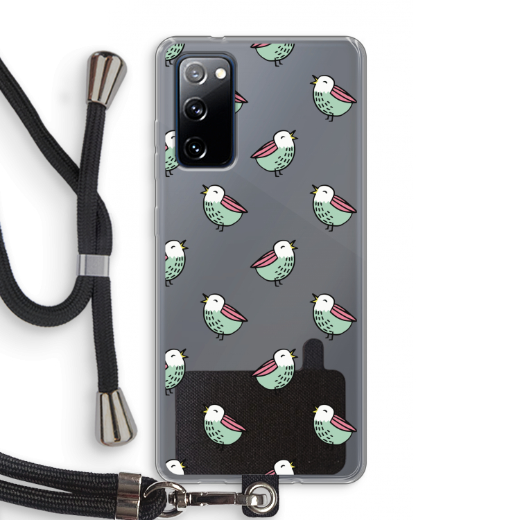 Vogeltjes: Samsung Galaxy S20 FE / S20 FE 5G Transparant Hoesje met koord
