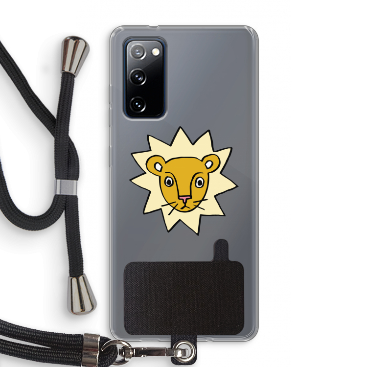 Kleine leeuw: Samsung Galaxy S20 FE / S20 FE 5G Transparant Hoesje met koord