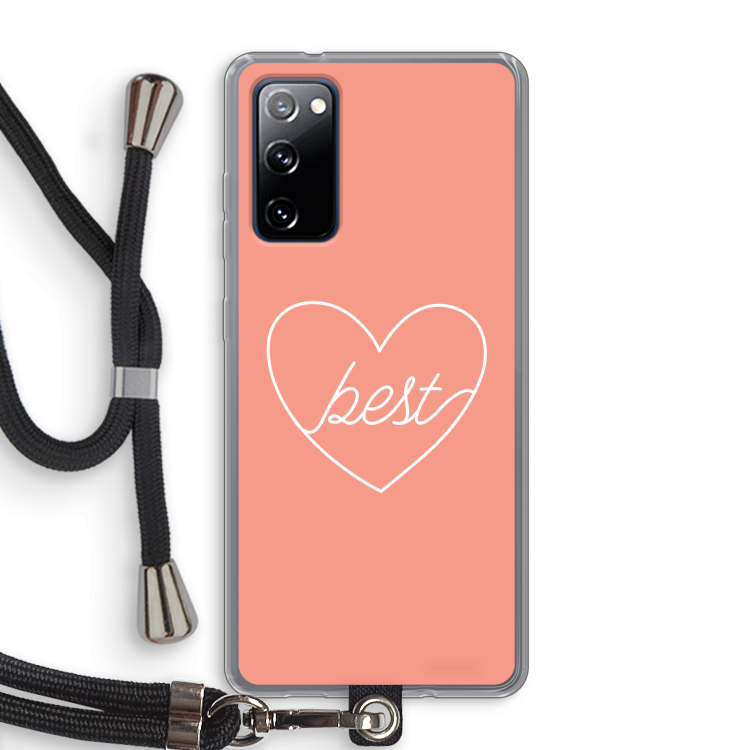 Best heart: Samsung Galaxy S20 FE / S20 FE 5G Transparant Hoesje met koord