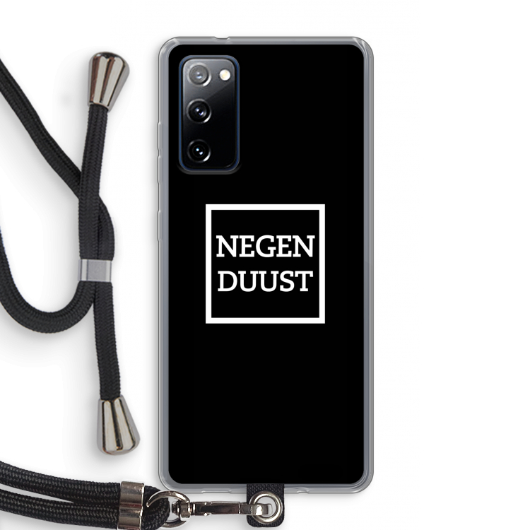 Negenduust black: Samsung Galaxy S20 FE / S20 FE 5G Transparant Hoesje met koord