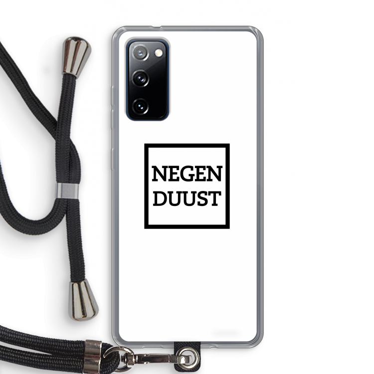 Negenduust vierkant: Samsung Galaxy S20 FE / S20 FE 5G Transparant Hoesje met koord