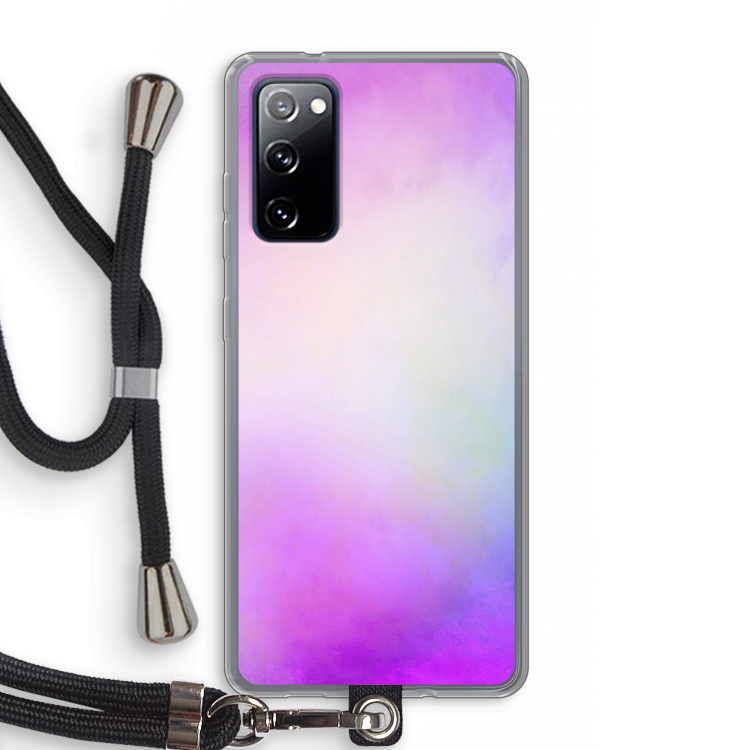 Clouds pastel: Samsung Galaxy S20 FE / S20 FE 5G Transparant Hoesje met koord