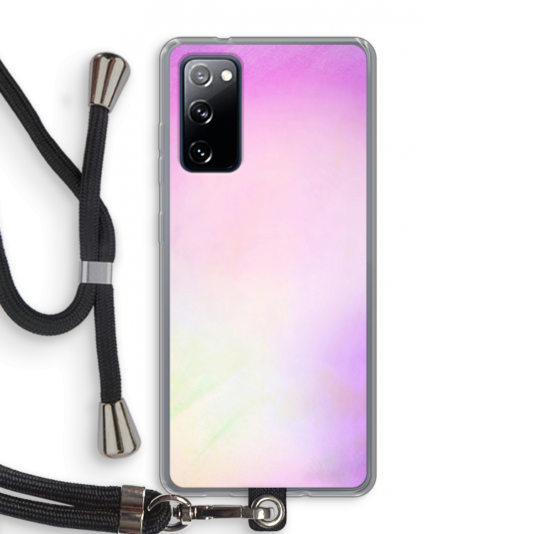 Flow mist pastel: Samsung Galaxy S20 FE / S20 FE 5G Transparant Hoesje met koord