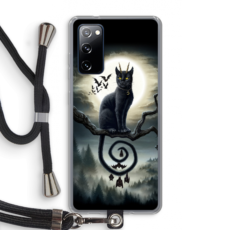 Moonlight Companions: Samsung Galaxy S20 FE / S20 FE 5G Transparant Hoesje met koord