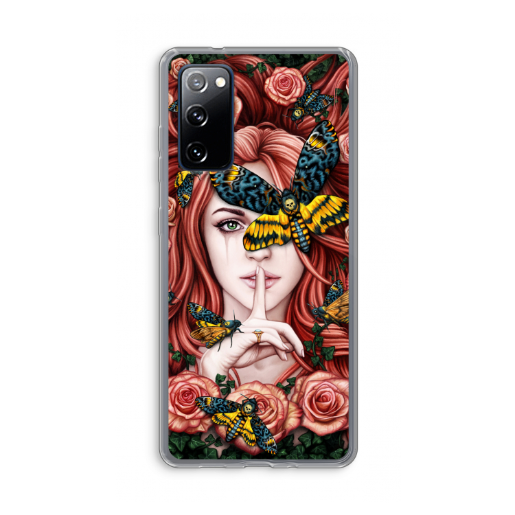 Lady Moth: Samsung Galaxy S20 FE / S20 FE 5G Transparant Hoesje