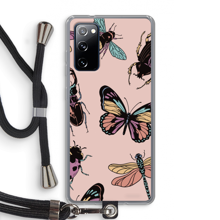 Tiny Bugs: Samsung Galaxy S20 FE / S20 FE 5G Transparant Hoesje met koord