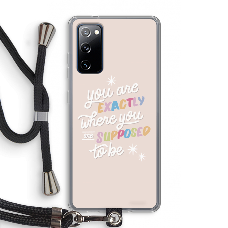Right Place: Samsung Galaxy S20 FE / S20 FE 5G Transparant Hoesje met koord
