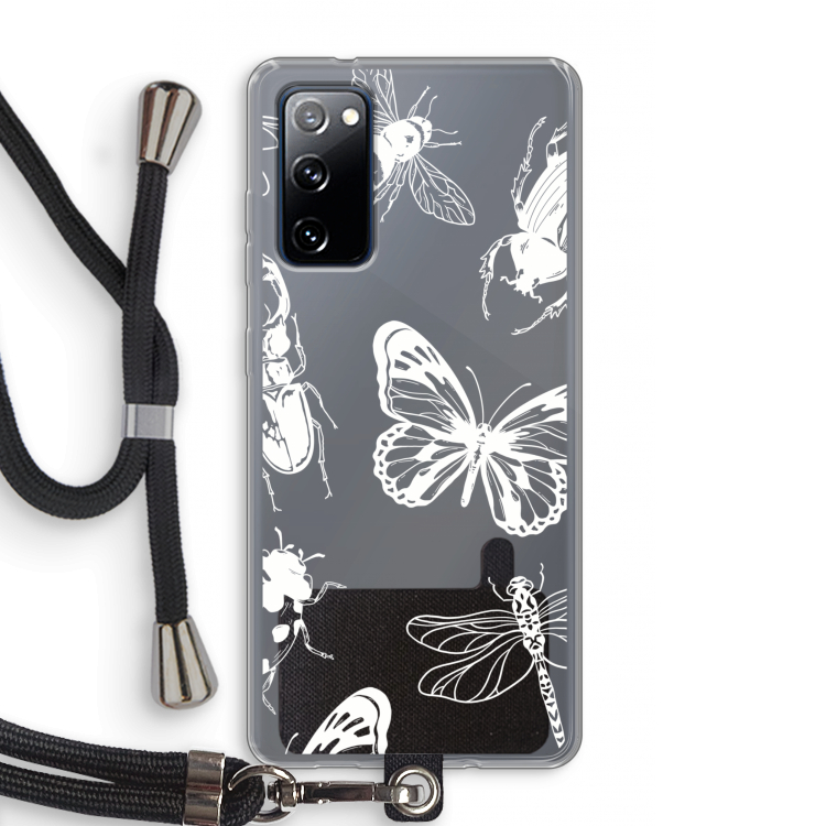 Tiny Bugs: Samsung Galaxy S20 FE / S20 FE 5G Transparant Hoesje met koord