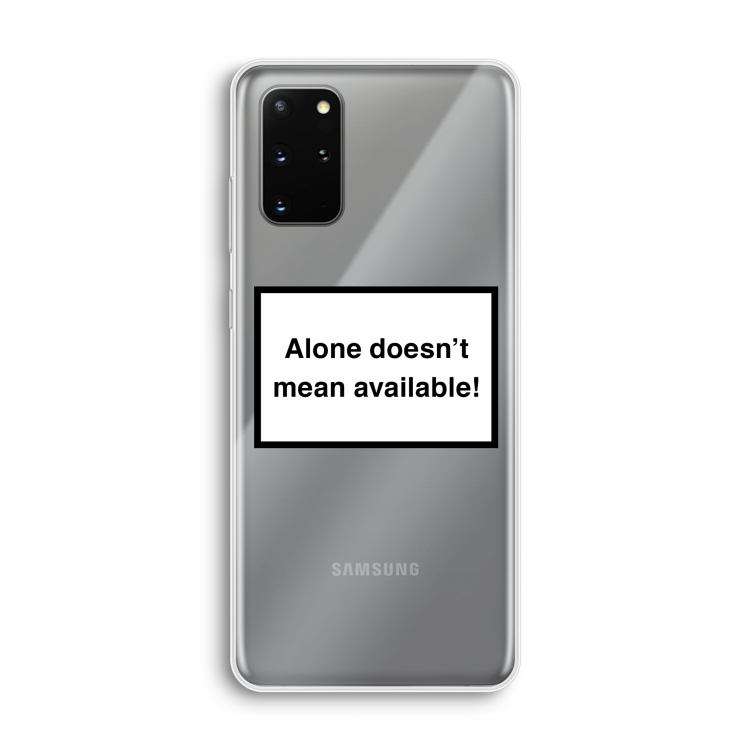 Alone: Samsung Galaxy S20 Plus Transparant Hoesje