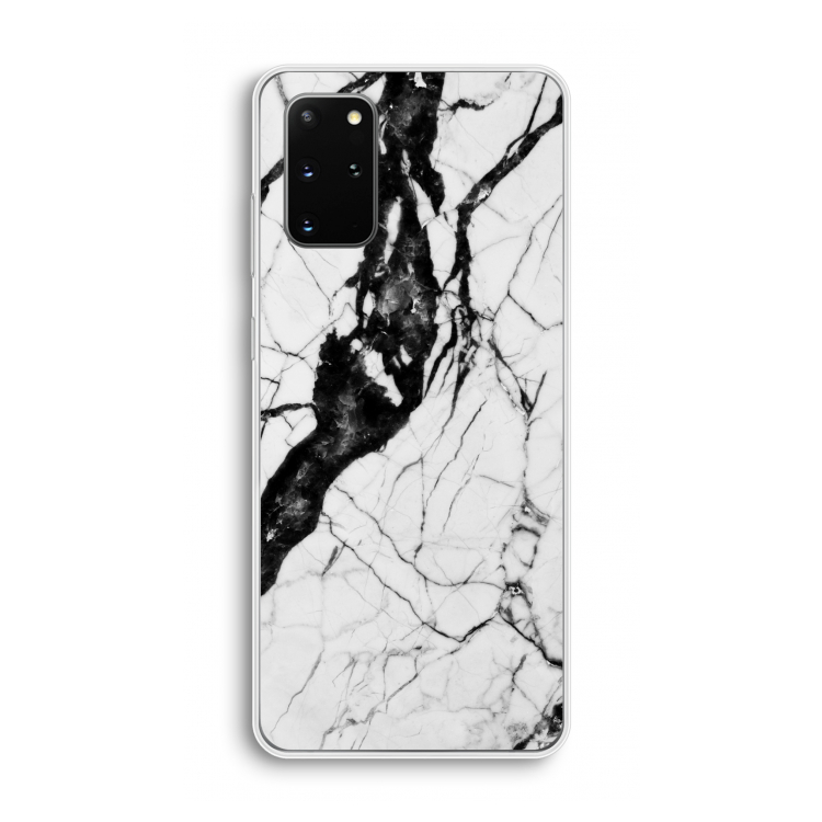 Witte marmer 2: Samsung Galaxy S20 Plus Transparant Hoesje