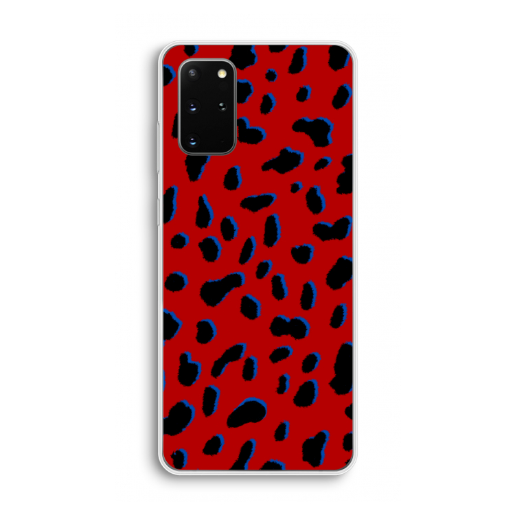 Red Leopard: Samsung Galaxy S20 Plus Transparant Hoesje
