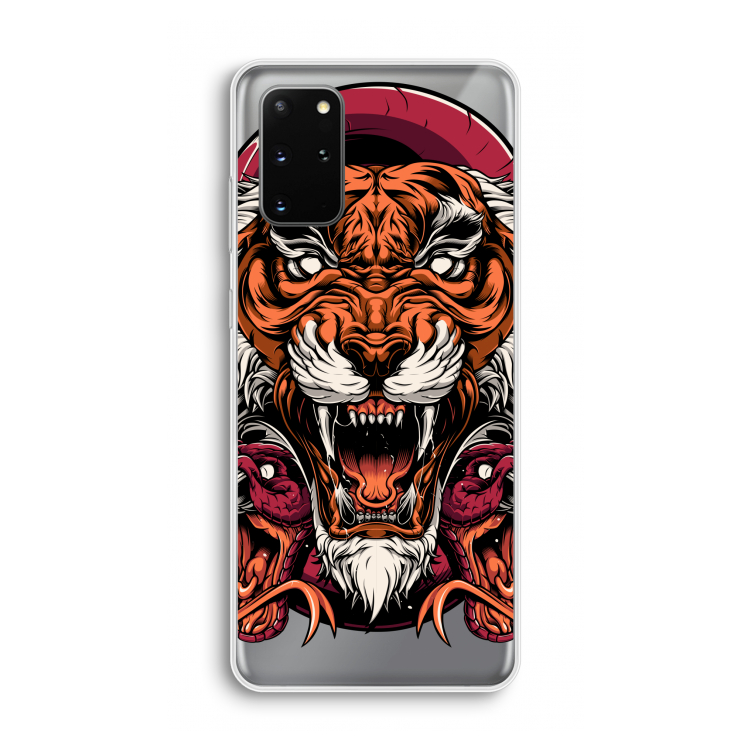 Tiger and Rattlesnakes: Samsung Galaxy S20 Plus Transparant Hoesje