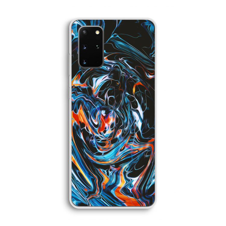 Black Unicorn: Samsung Galaxy S20 Plus Transparant Hoesje