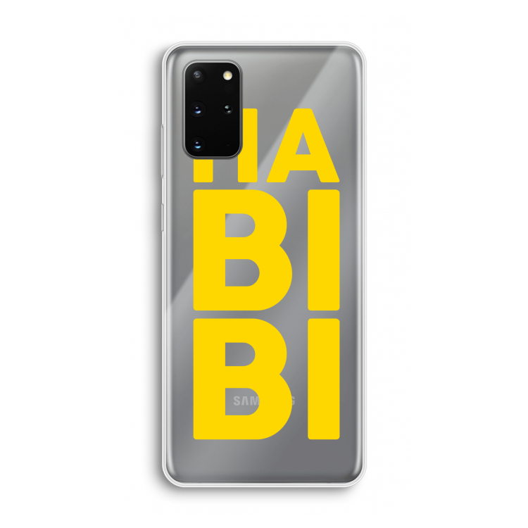 Habibi Blue: Samsung Galaxy S20 Plus Transparant Hoesje