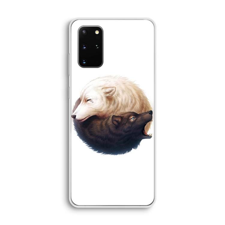 Yin Yang Wolves: Samsung Galaxy S20 Plus Transparant Hoesje