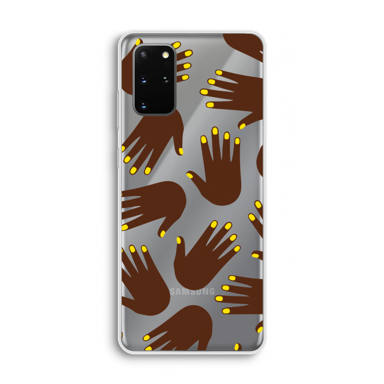 Hands dark: Samsung Galaxy S20 Plus Transparant Hoesje