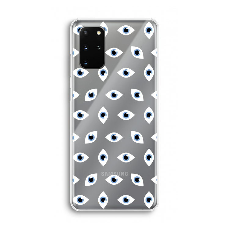 Eyes pattern: Samsung Galaxy S20 Plus Transparant Hoesje