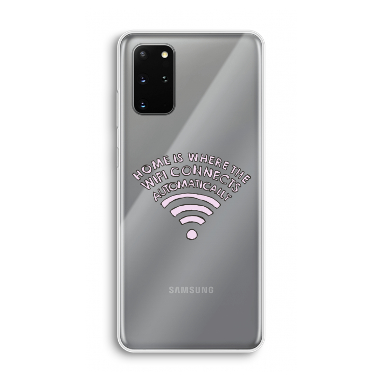 Home Is Where The Wifi Is: Samsung Galaxy S20 Plus Transparant Hoesje