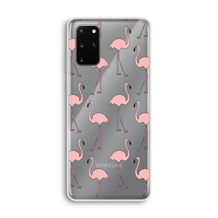 Anything Flamingoes: Samsung Galaxy S20 Plus Transparant Hoesje