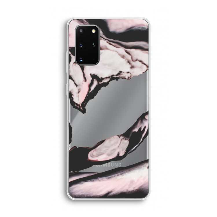 Roze stroom: Samsung Galaxy S20 Plus Transparant Hoesje