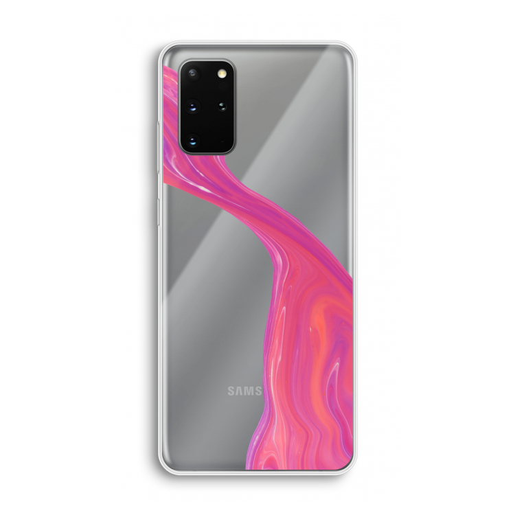 Paarse stroom: Samsung Galaxy S20 Plus Transparant Hoesje
