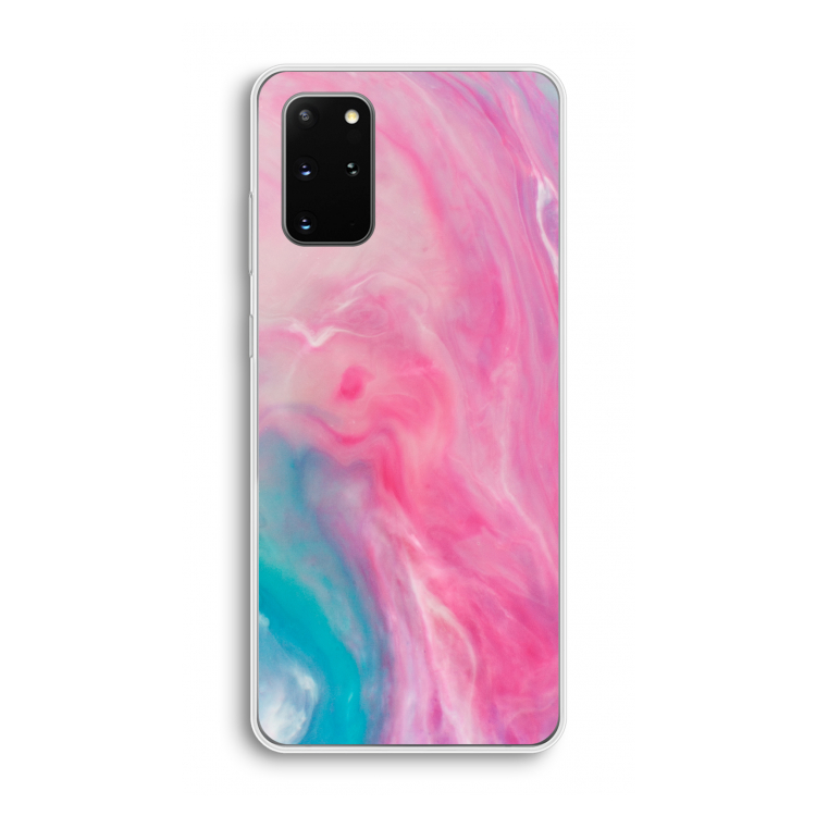 Roze explosie: Samsung Galaxy S20 Plus Transparant Hoesje