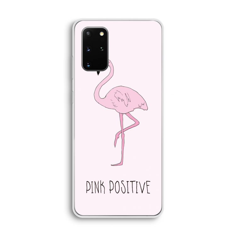 Pink positive: Samsung Galaxy S20 Plus Transparant Hoesje