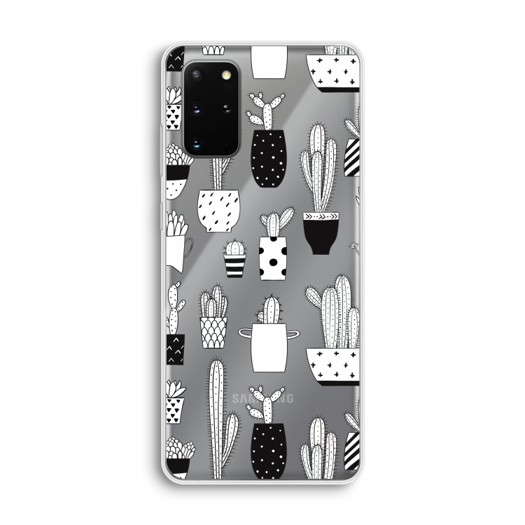 Cactusmotief: Samsung Galaxy S20 Plus Transparant Hoesje