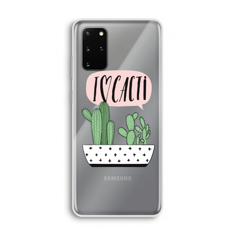 I love cacti: Samsung Galaxy S20 Plus Transparant Hoesje