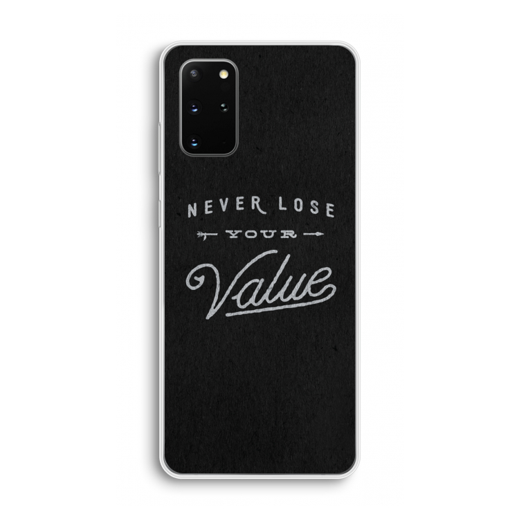 Never lose your value: Samsung Galaxy S20 Plus Transparant Hoesje