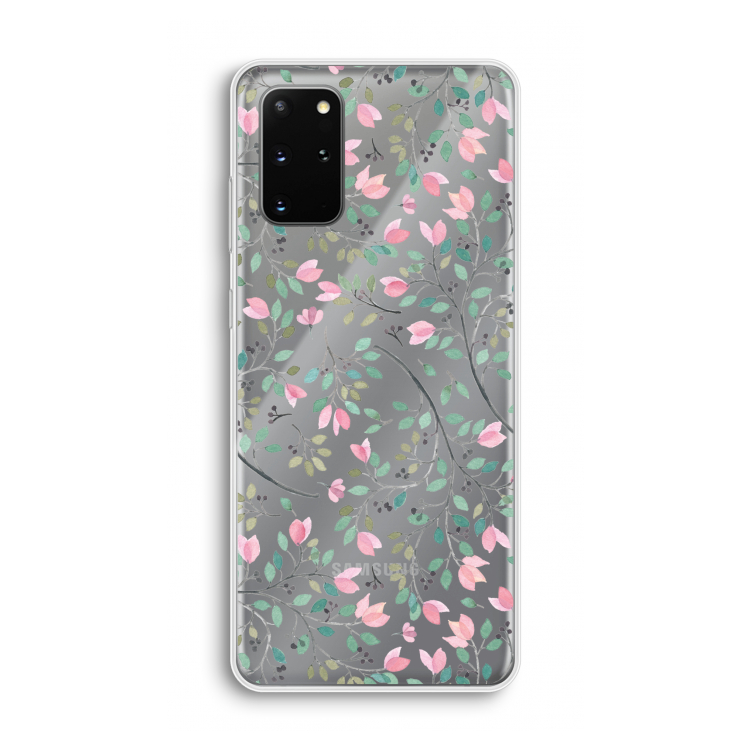 Sierlijke bloemen: Samsung Galaxy S20 Plus Transparant Hoesje