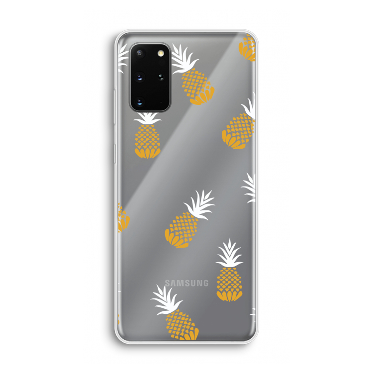 Ananasjes: Samsung Galaxy S20 Plus Transparant Hoesje