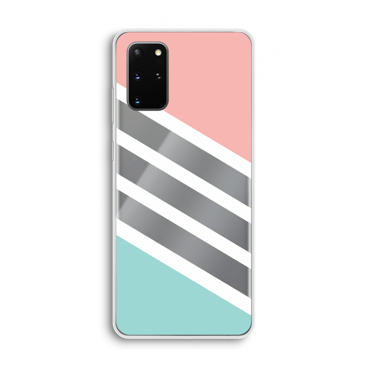 Strepen pastel: Samsung Galaxy S20 Plus Transparant Hoesje