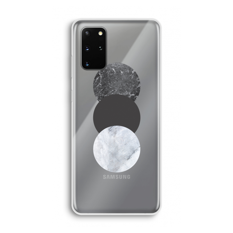 Marmeren cirkels: Samsung Galaxy S20 Plus Transparant Hoesje