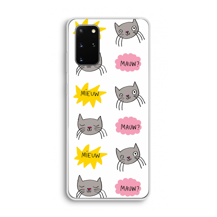 Meow: Samsung Galaxy S20 Plus Transparant Hoesje