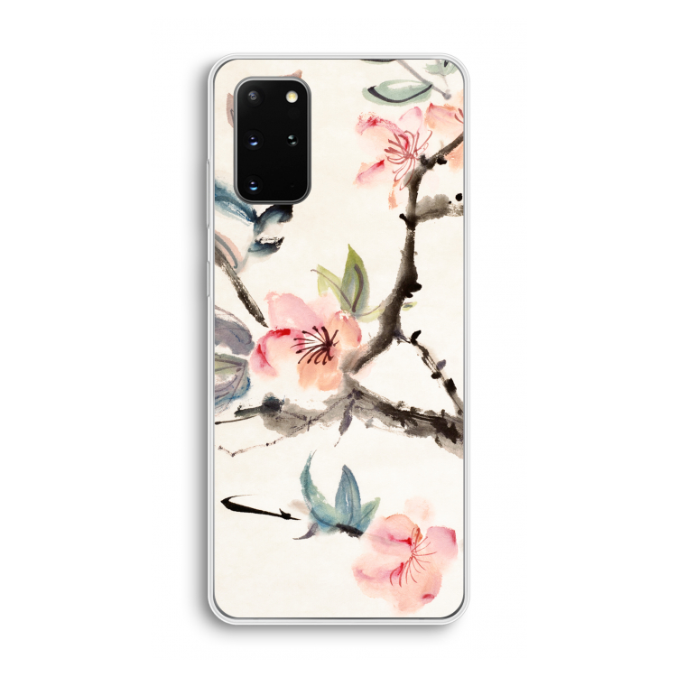 Japanse bloemen: Samsung Galaxy S20 Plus Transparant Hoesje