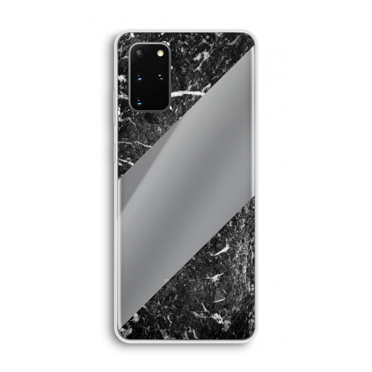 Zwart marmer: Samsung Galaxy S20 Plus Transparant Hoesje